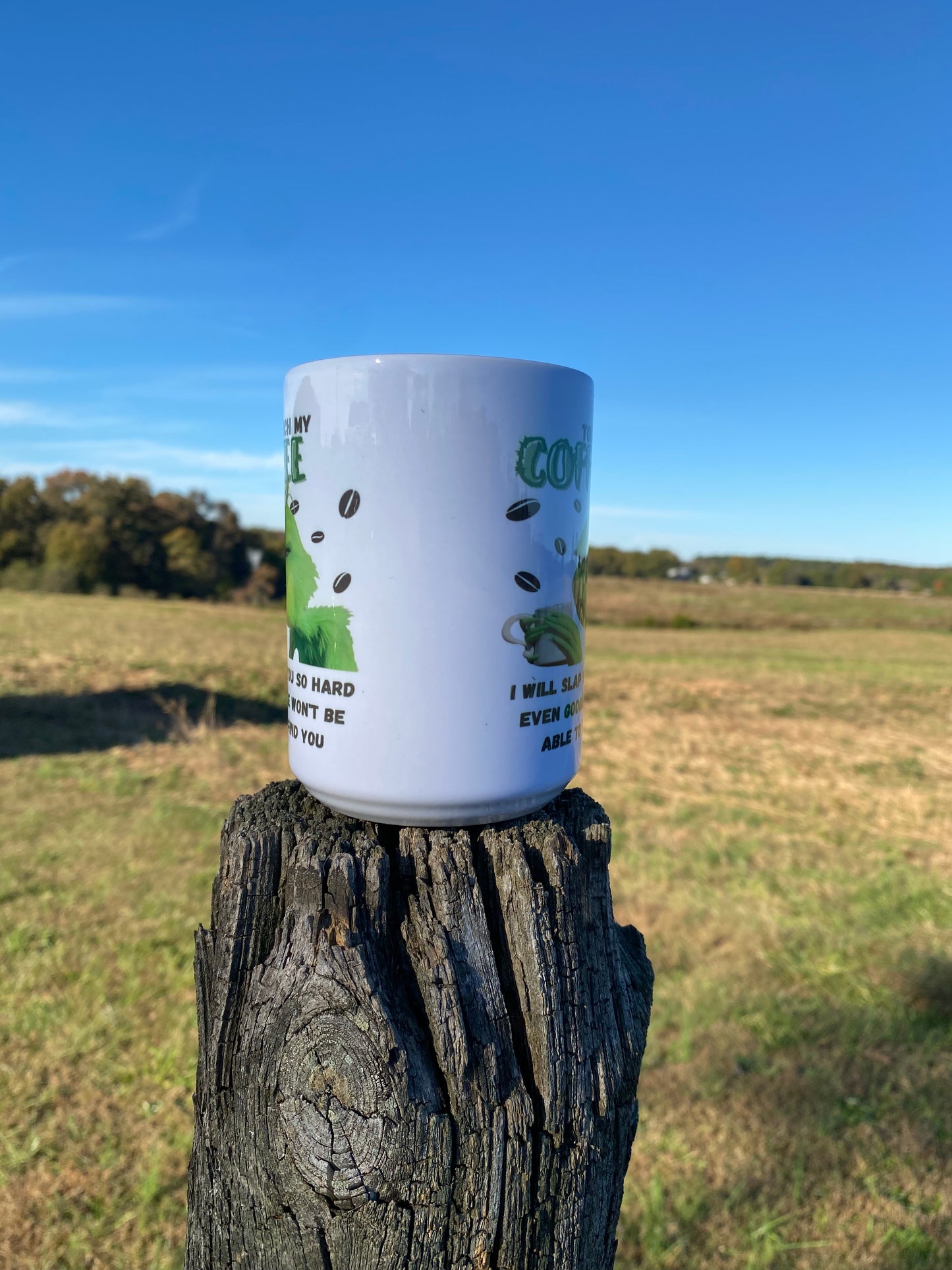 Funny Grinch Coffee Mug 15 OZ | Grinch Google Coffee Mug 15 OZ