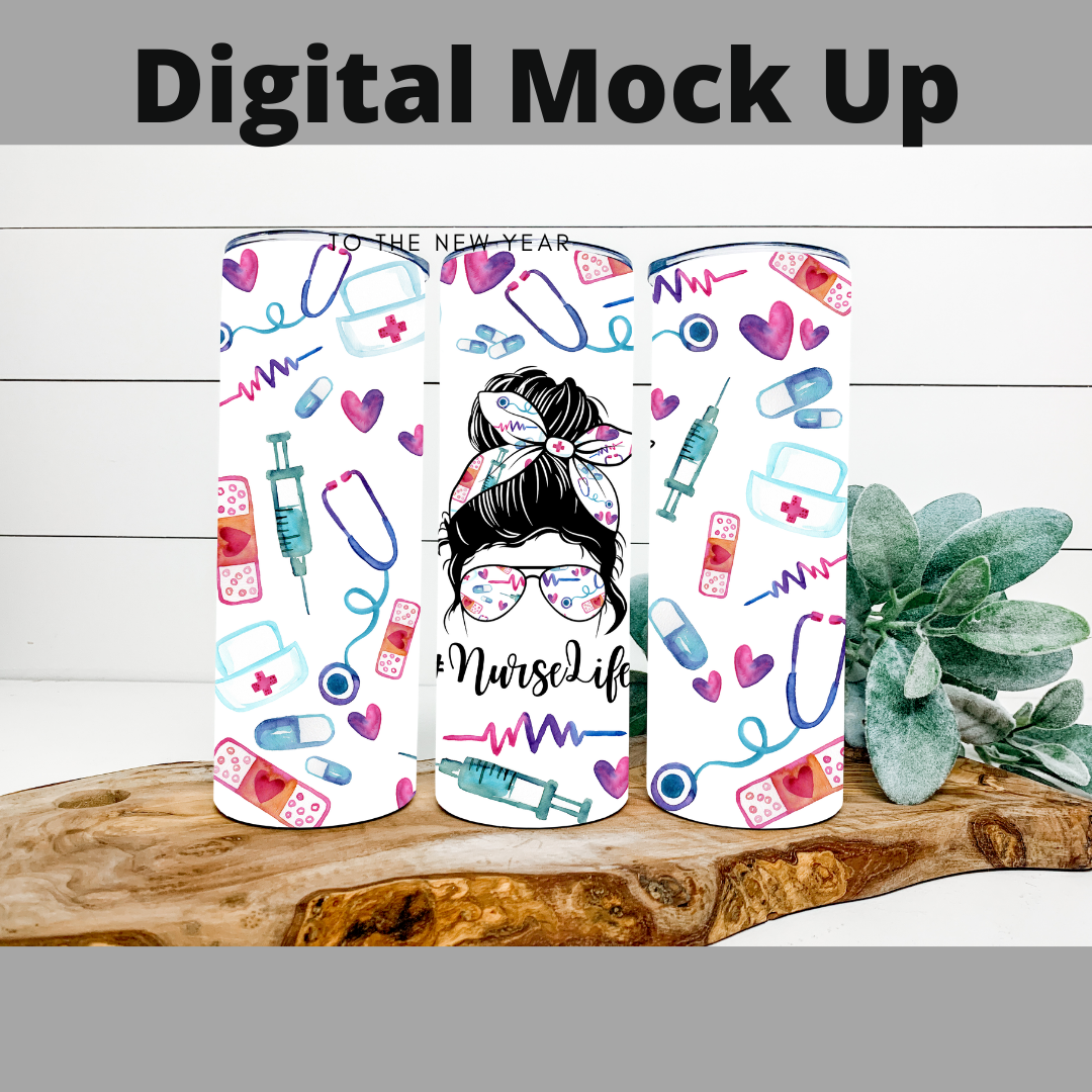 Nurse Life 20 oz Skinny Tumbler