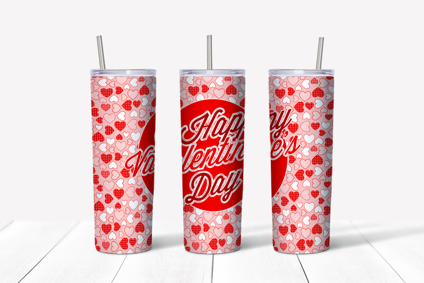 Valentine's Day Tumbler | Valentine's Day Pattern Tumbler