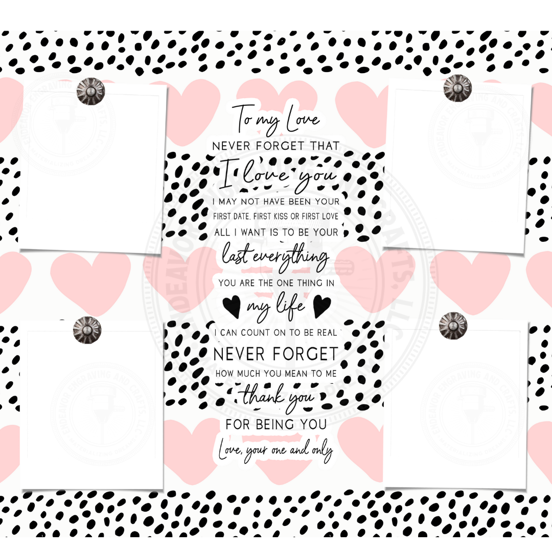 Custom Valentine's Day Tumbler | Personalized Custom Valentine Tumbler