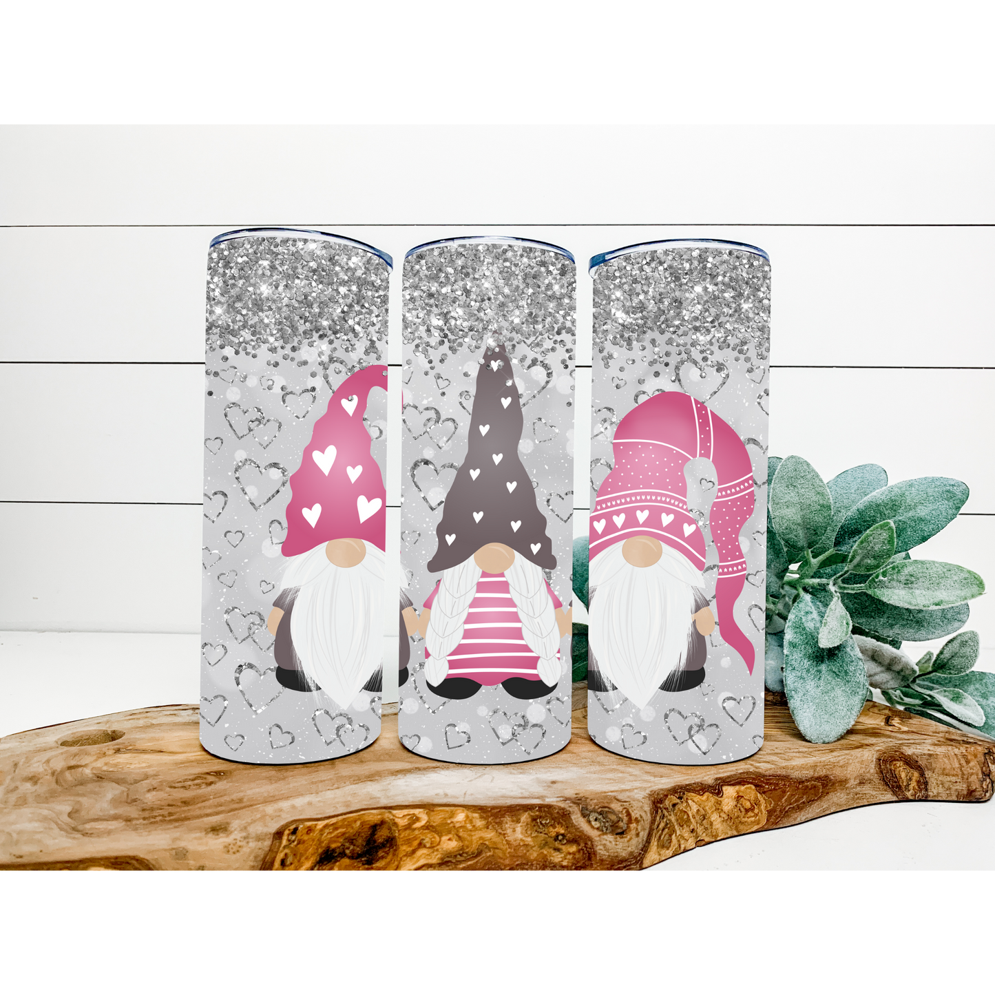 Valentine's Day Tumbler | Valentine's Three Gnome Tumbler