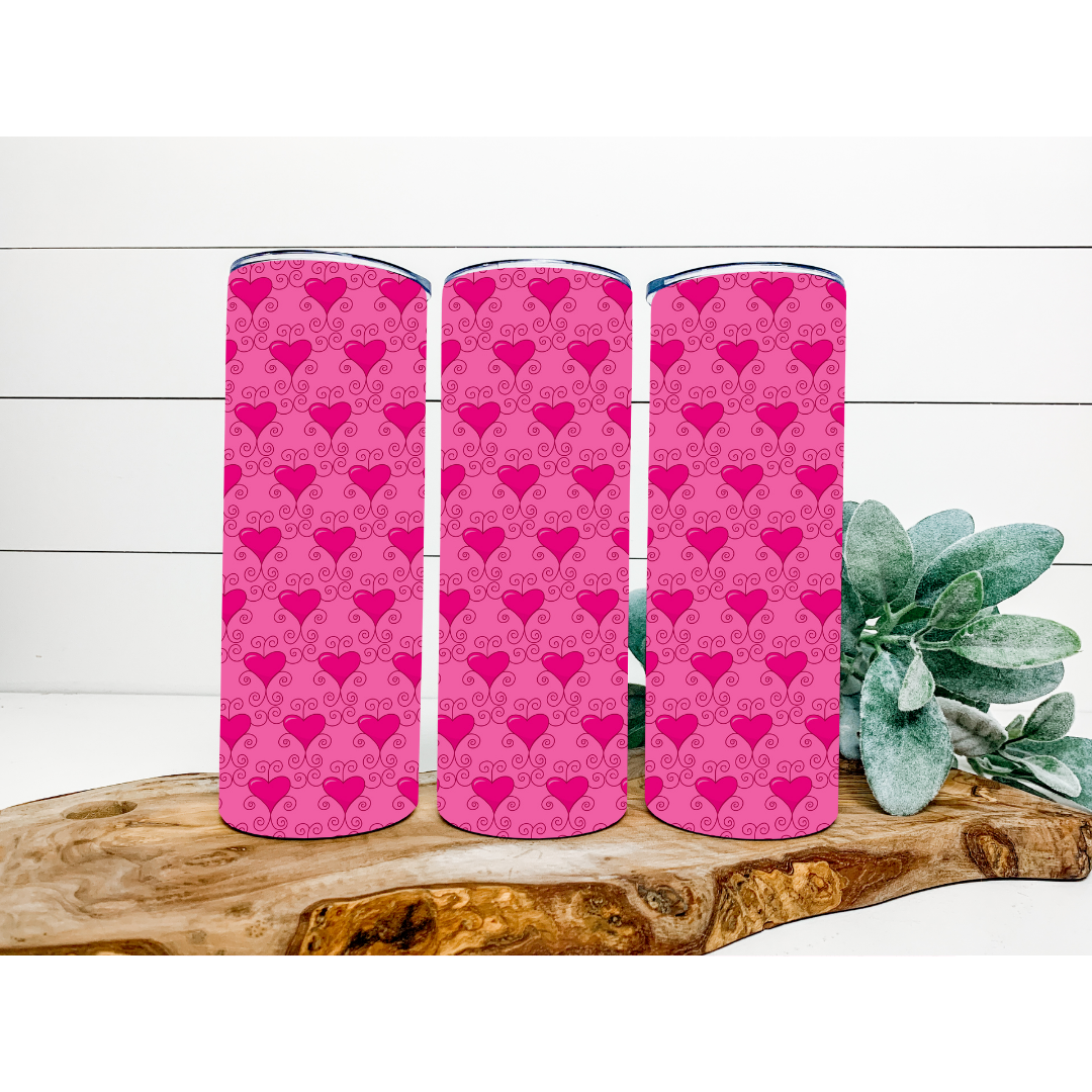 Valentine's Day Tumbler | Valentine's Day Pattern Tumbler