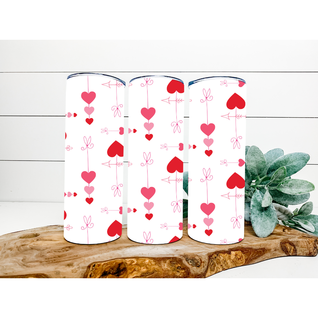 Valentine's Day Tumbler | Valentine's Day Pattern Tumbler