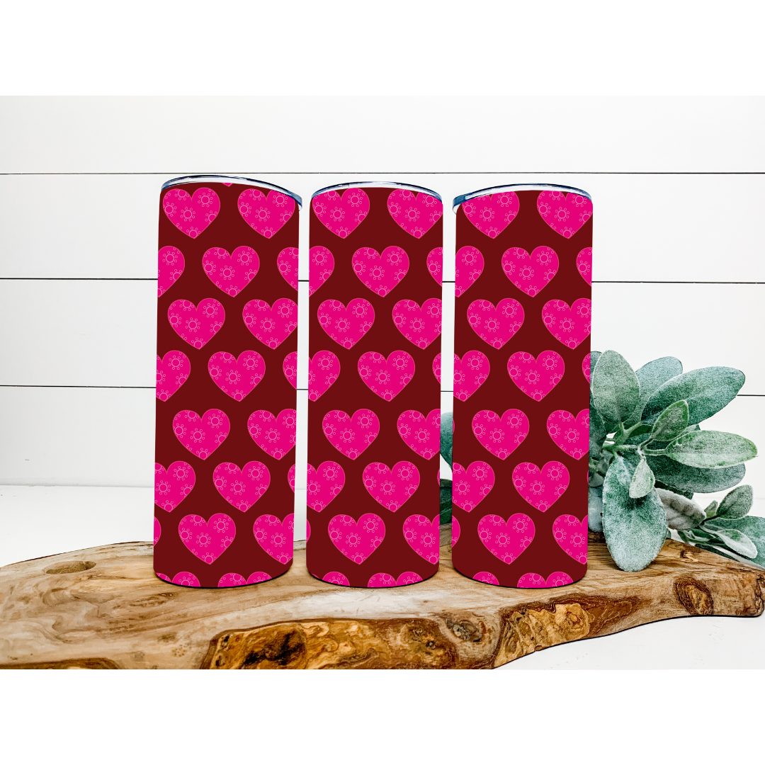 Valentine's Day Tumbler | Valentine's Day Pattern Tumbler