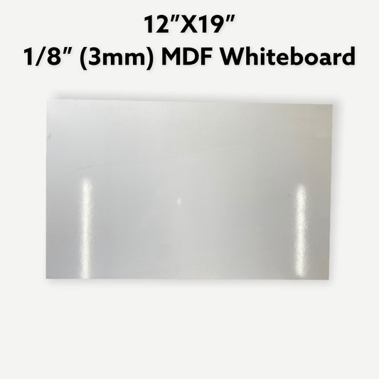 Pack of 20 12"x19" 1/8" MDF Sheets | 3mm MDF | Glowforge Ready | CNC Laser Woodworking Supplies | Whiteboard