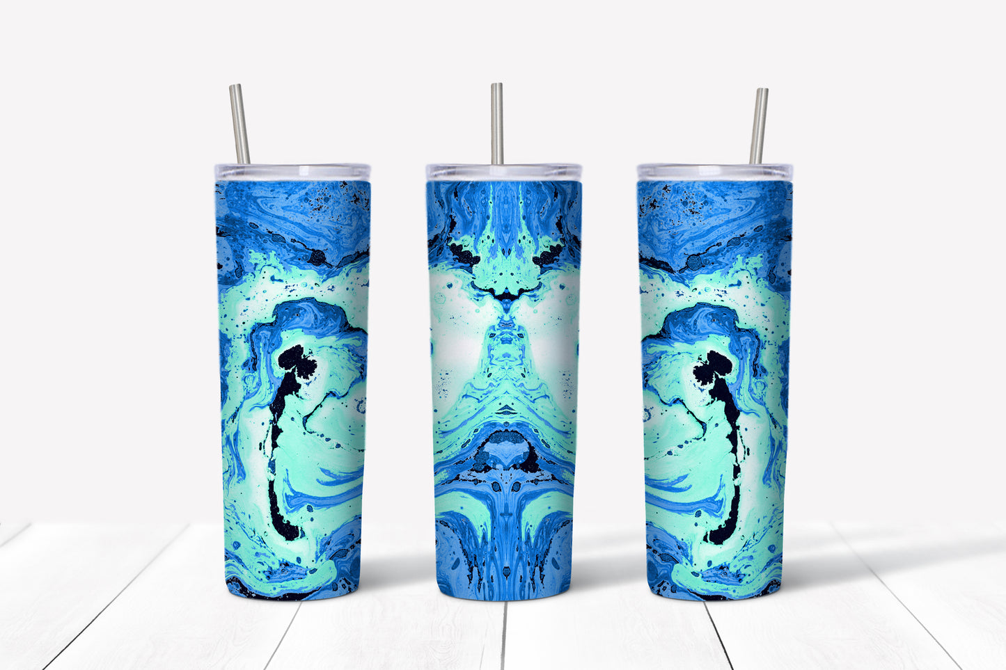Blue Marble 20 oz Skinny Tumbler