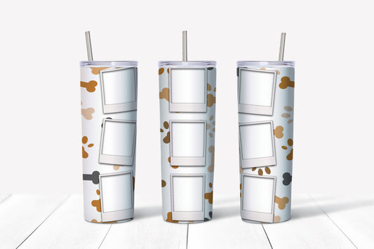Custom Dog 9 Photo 20 oz Skinny Tumbler