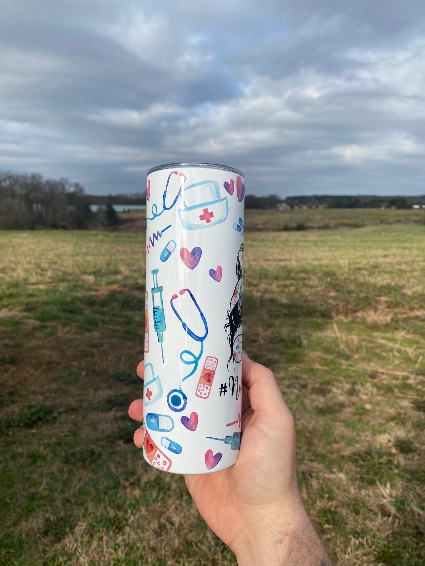 Nurse Life 20 oz Skinny Tumbler