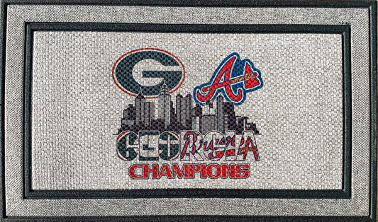 Georgia Championship Door Mat | UGA Champion Door Mat | Atlanta Braves Champion Door Mat