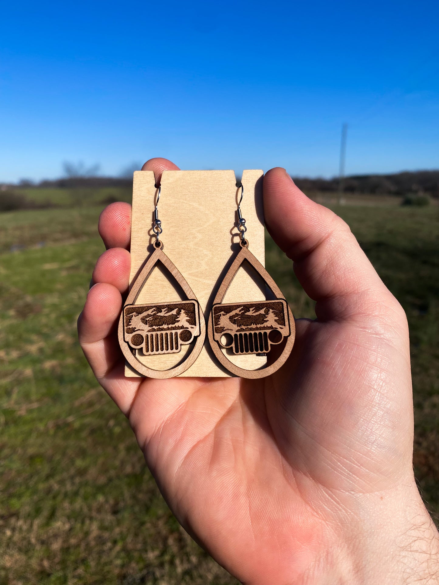 Jeep Style Teardrop Earrings