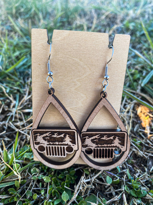 Jeep Style Teardrop Earrings