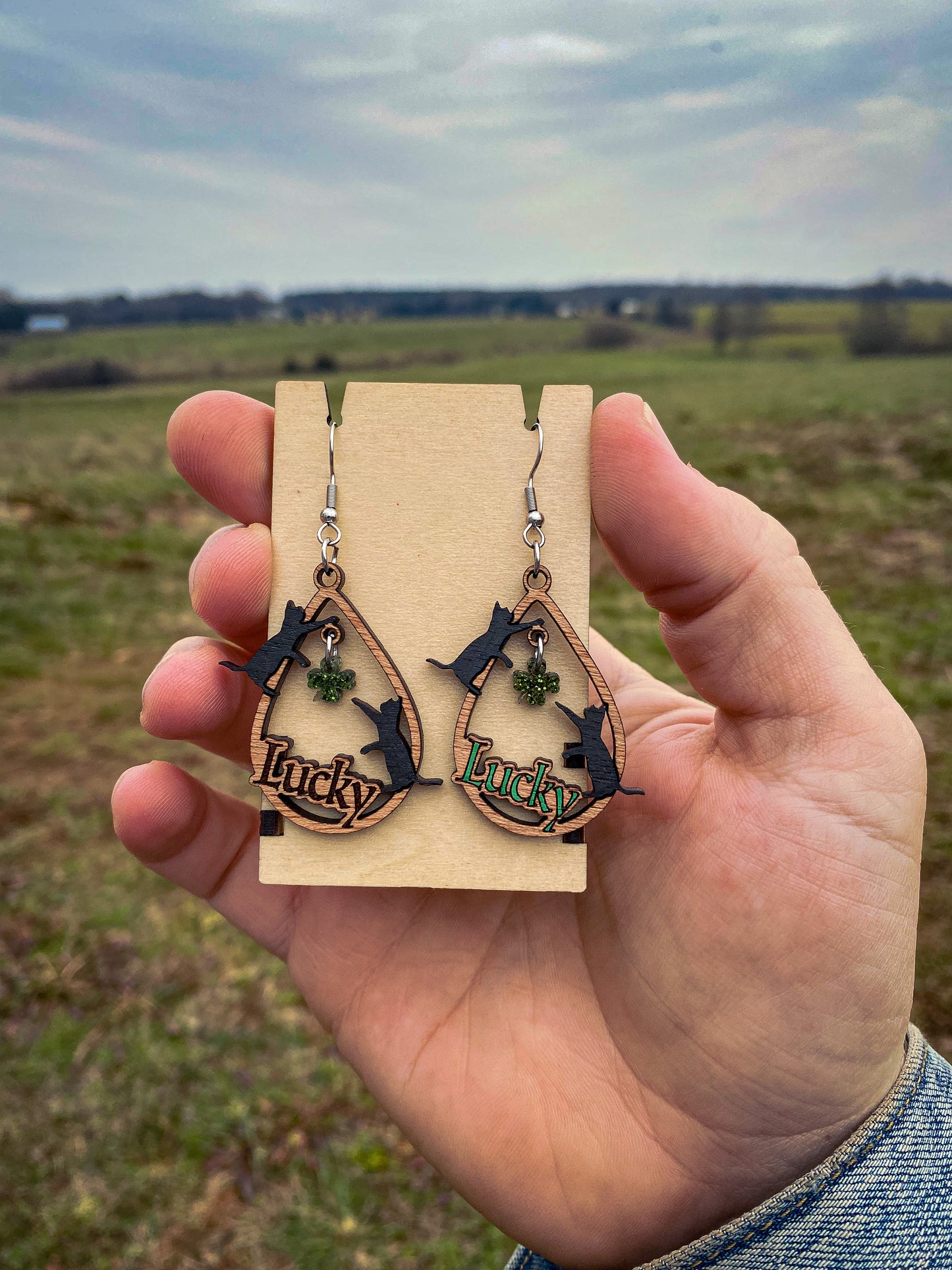 St. Patrick's Day Cat Teardrop SVG Cut file