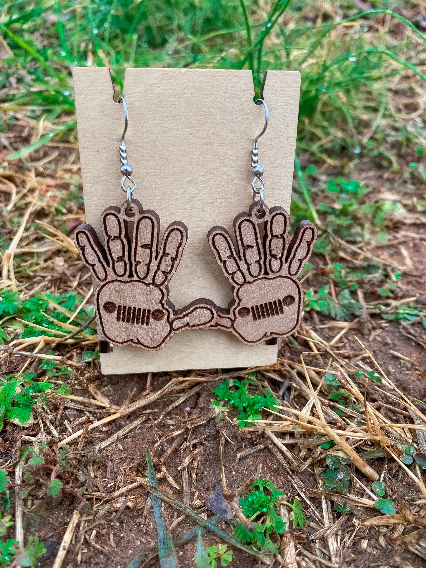 Jeep Wave Earrings - SVG Cut file