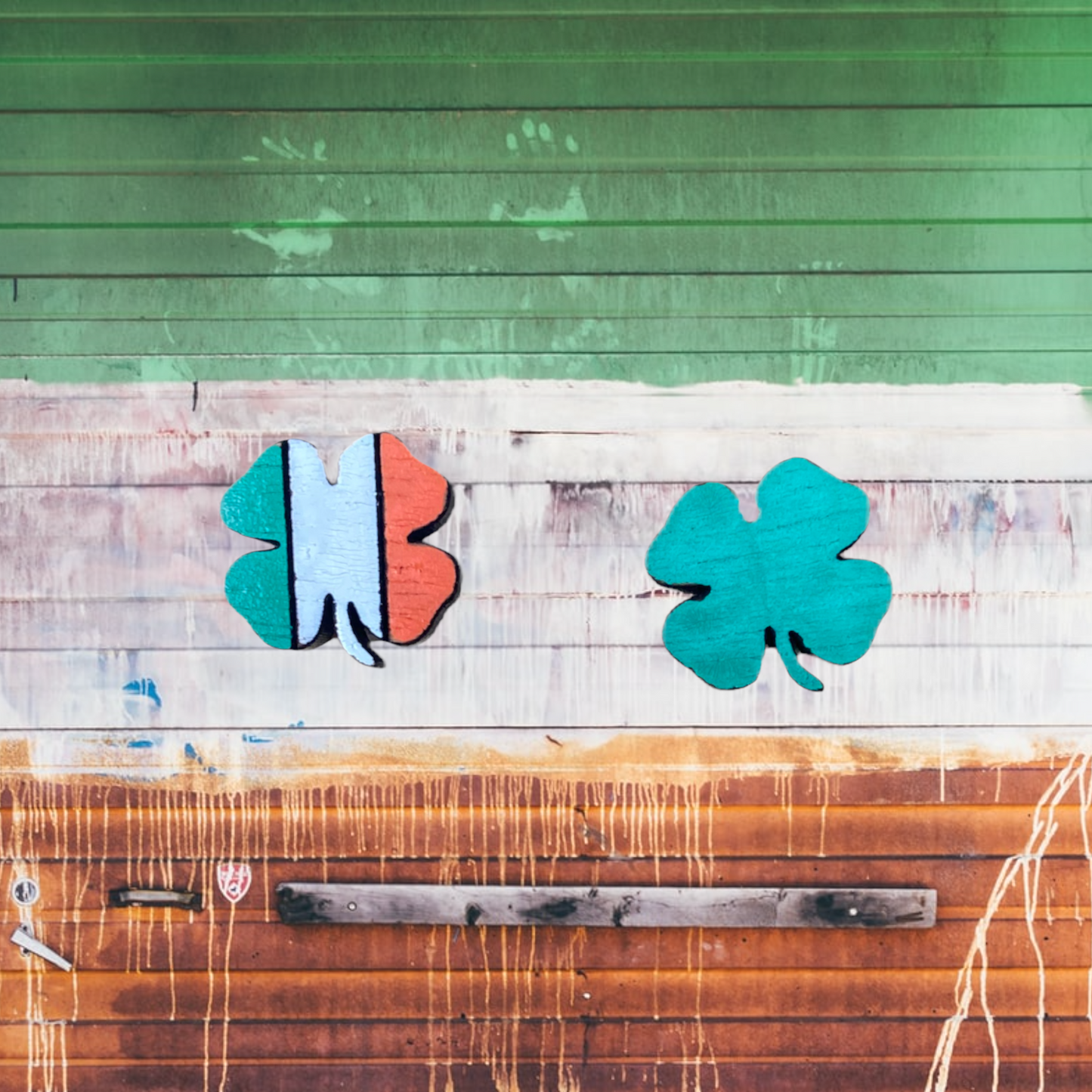 St. Patrick's Day Four Leaf Clover Studs SVG Cut file