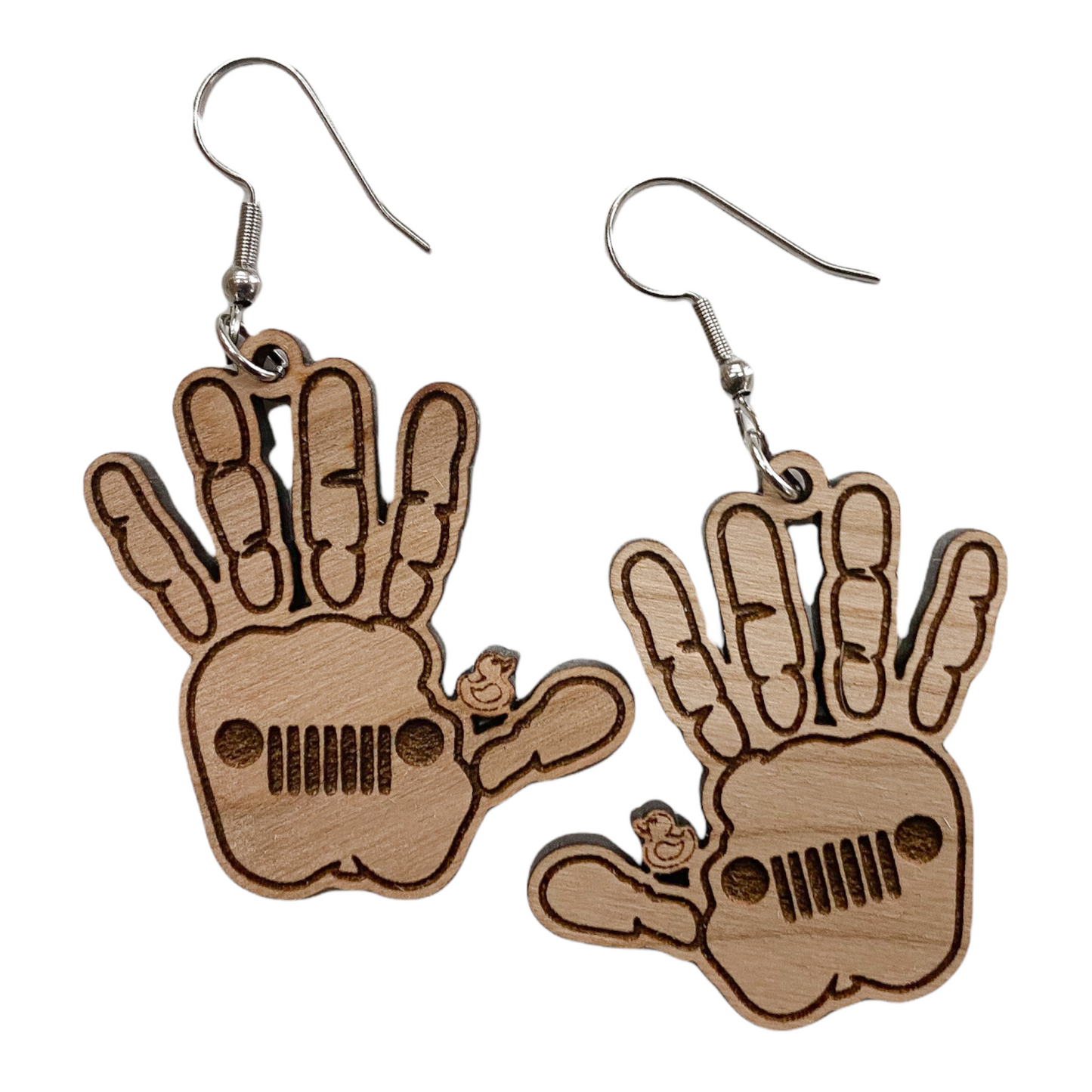 Jeep Wave Ducked Earrings - SVG Cut file
