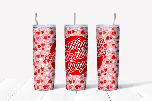 Valentine's Day Tumbler | Valentine's Day Pattern Tumbler