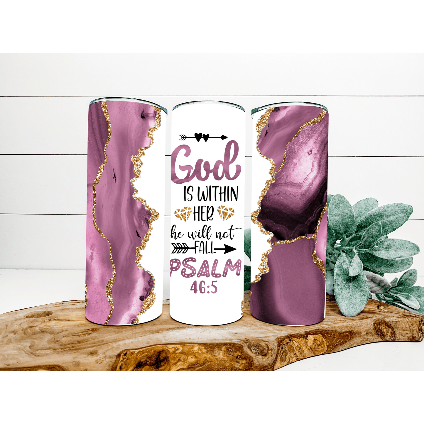 Psalm 46: 5 Christian Woman 20 oz Skinny Tumbler