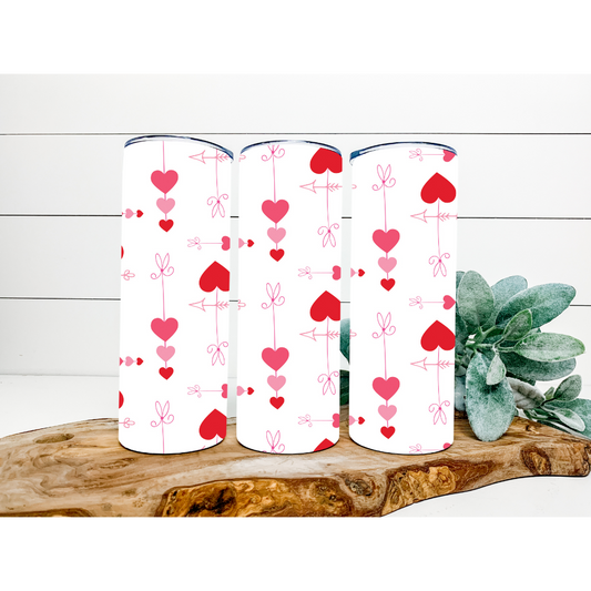 Valentine's Day Tumbler | Valentine's Day Pattern Tumbler