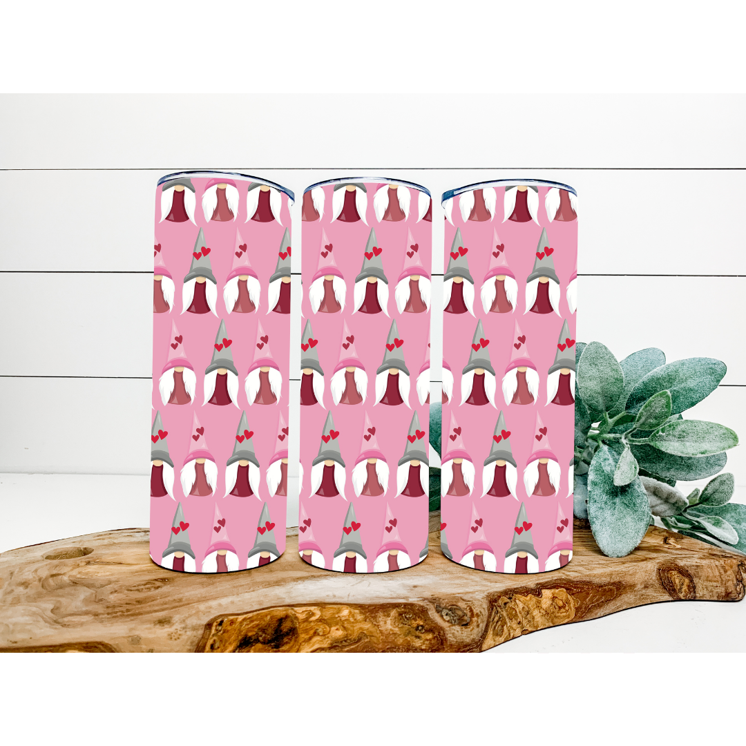 Valentine's Day Tumbler | Valentine's Love Gnome Tumbler