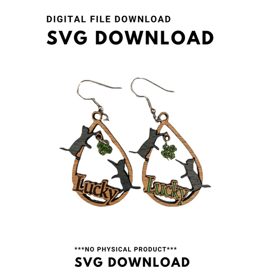 St. Patrick's Day Cat Teardrop SVG Cut file