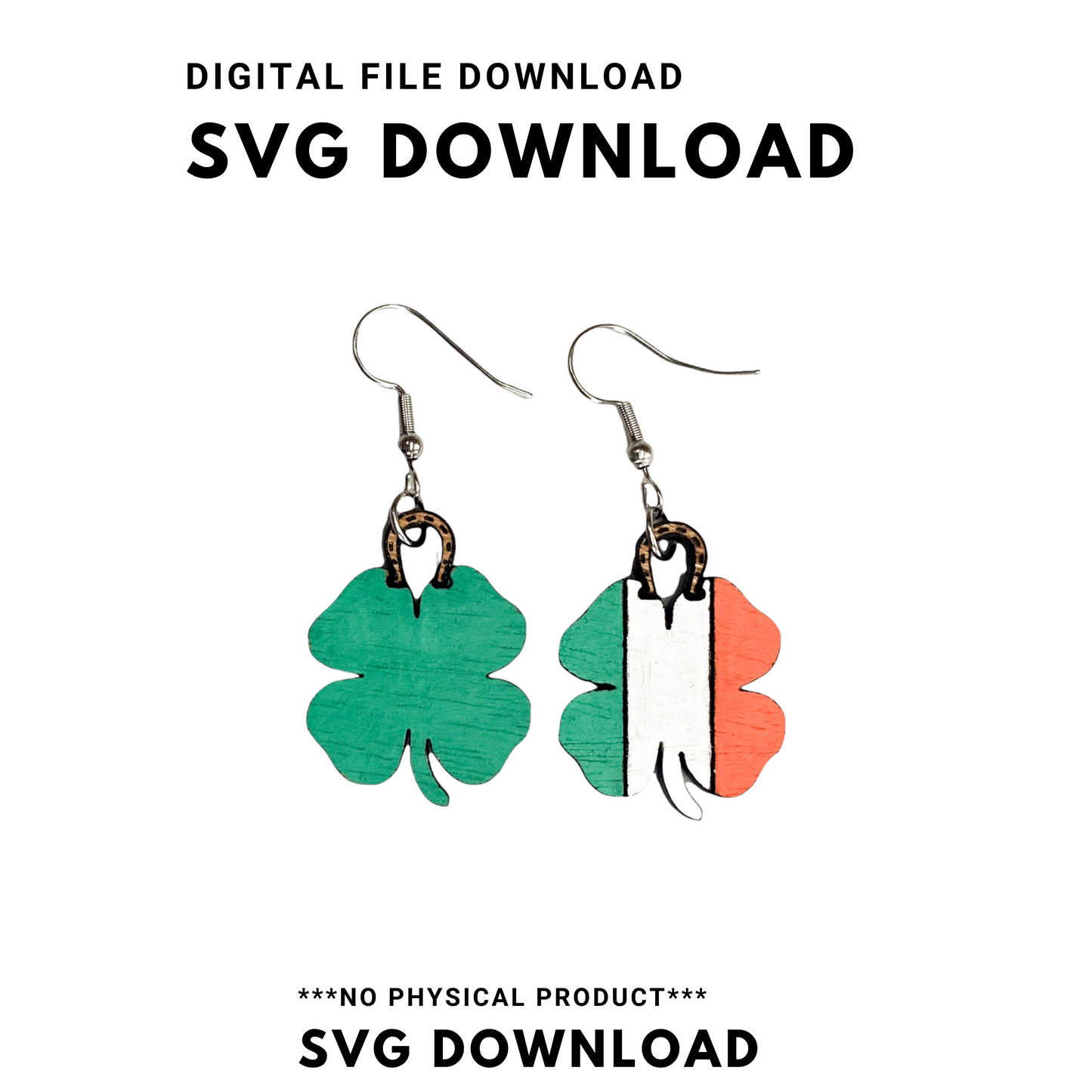St. Patrick's Day Four Leaf Clovers SVG Cut file