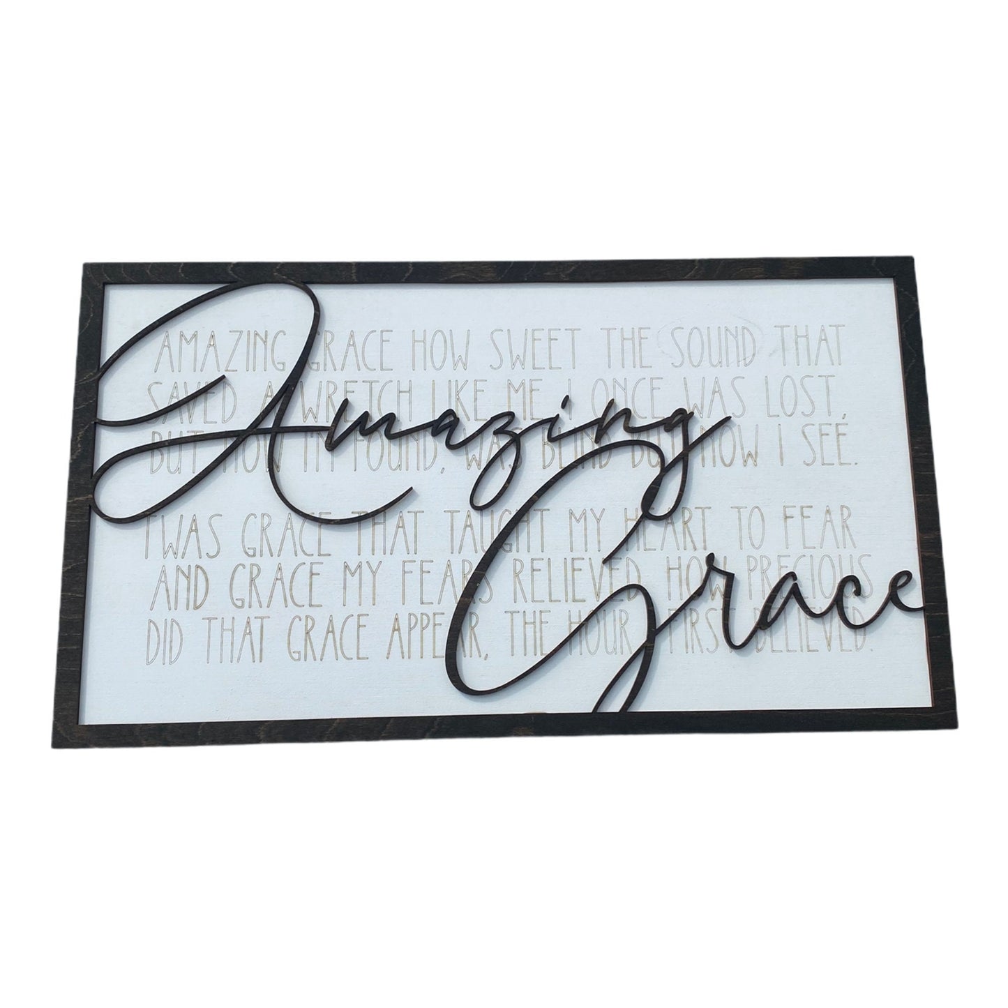 Amazing Grace Laser Engraved Wall Decor Sign