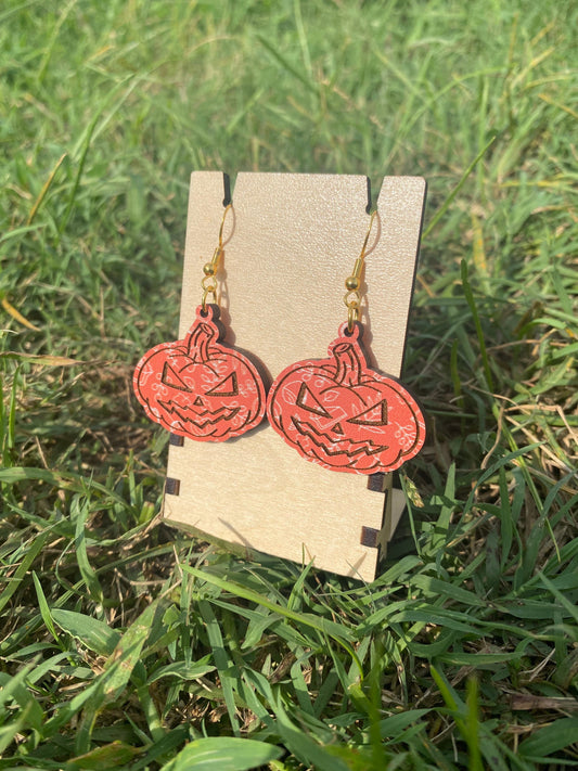 Pumpkin Earrings | Jack-O-Lantern Fall Fashion Earrings