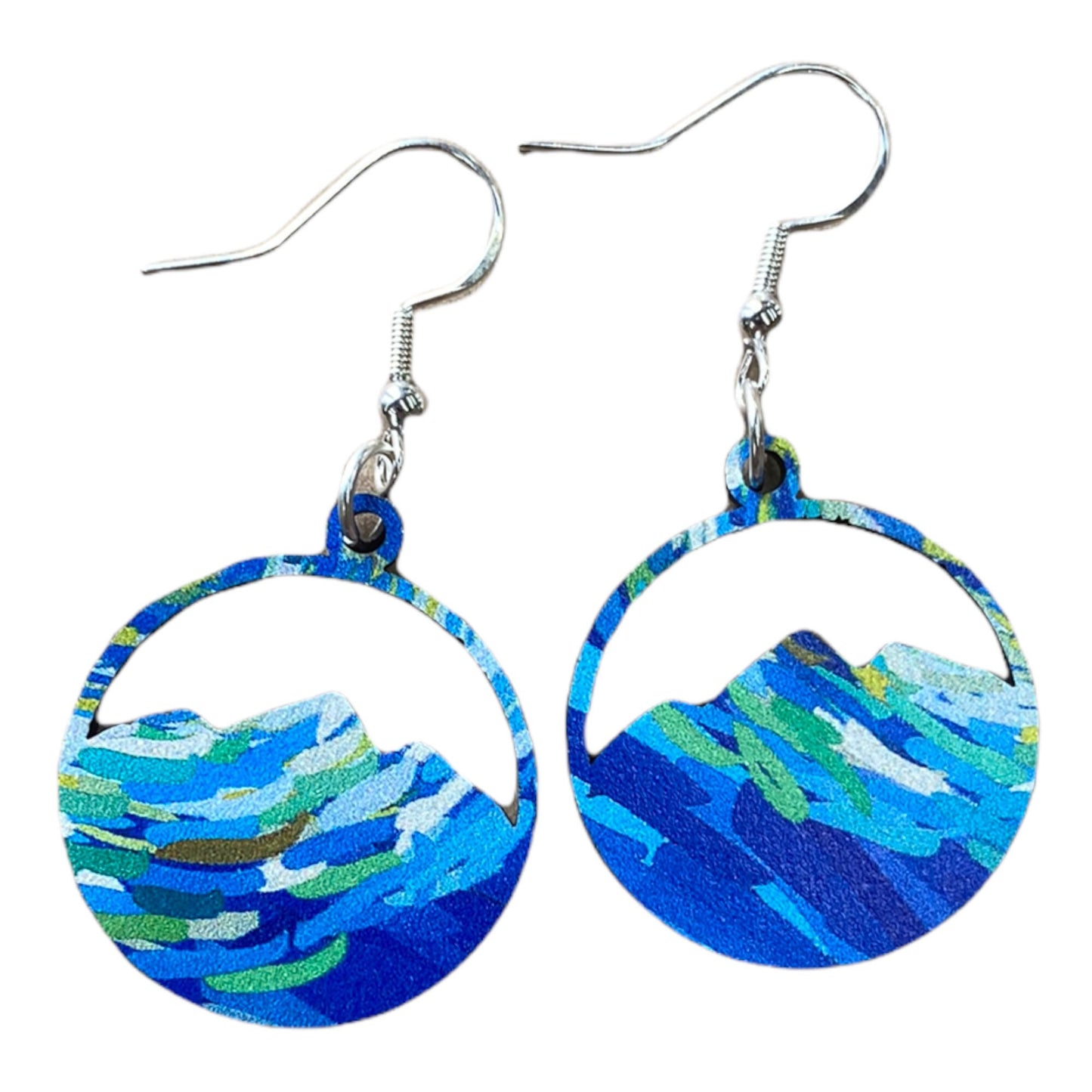 Van Gogh Inspired Mountain Dangle Earrings