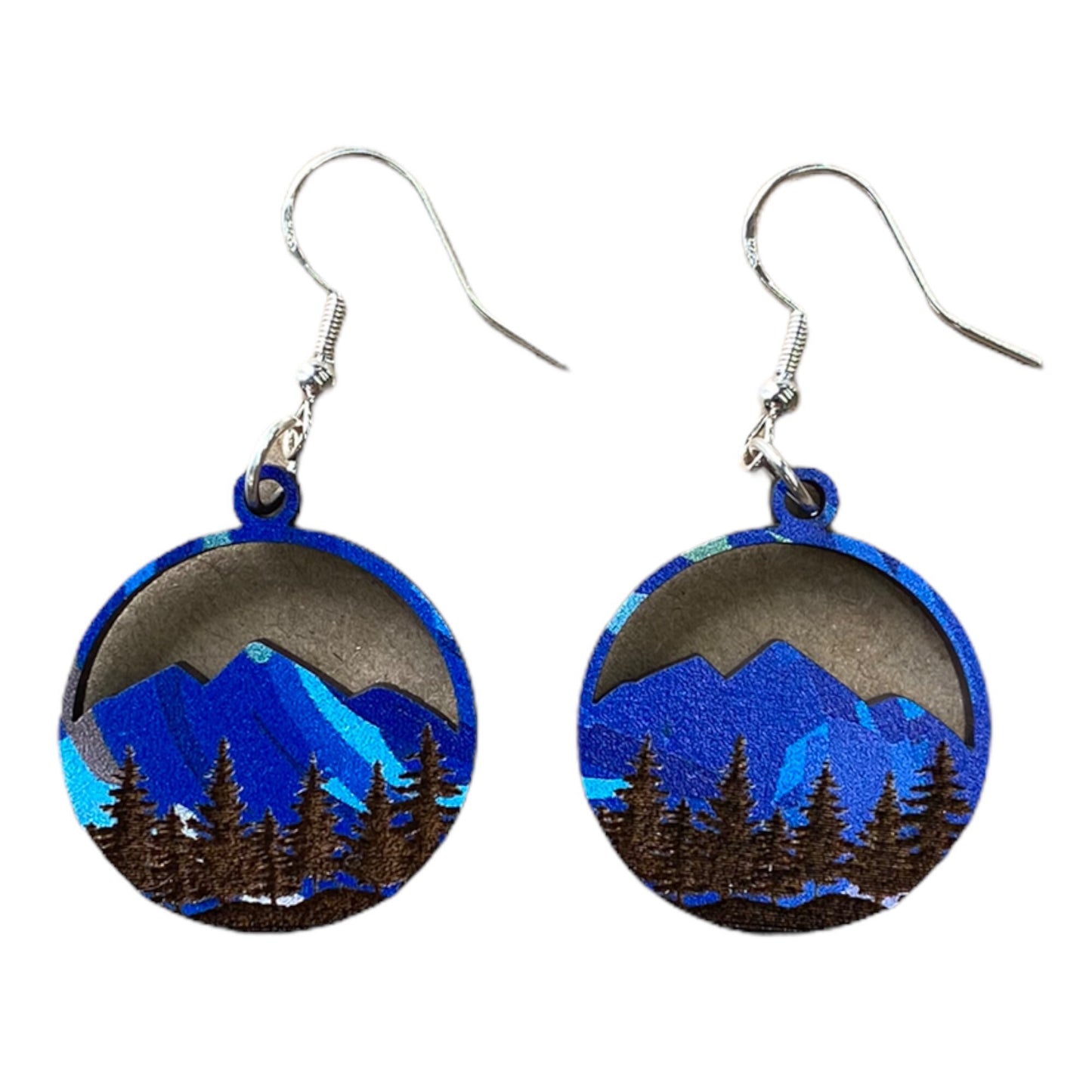 Van Gogh Inspired Mountain Dangle Earrings