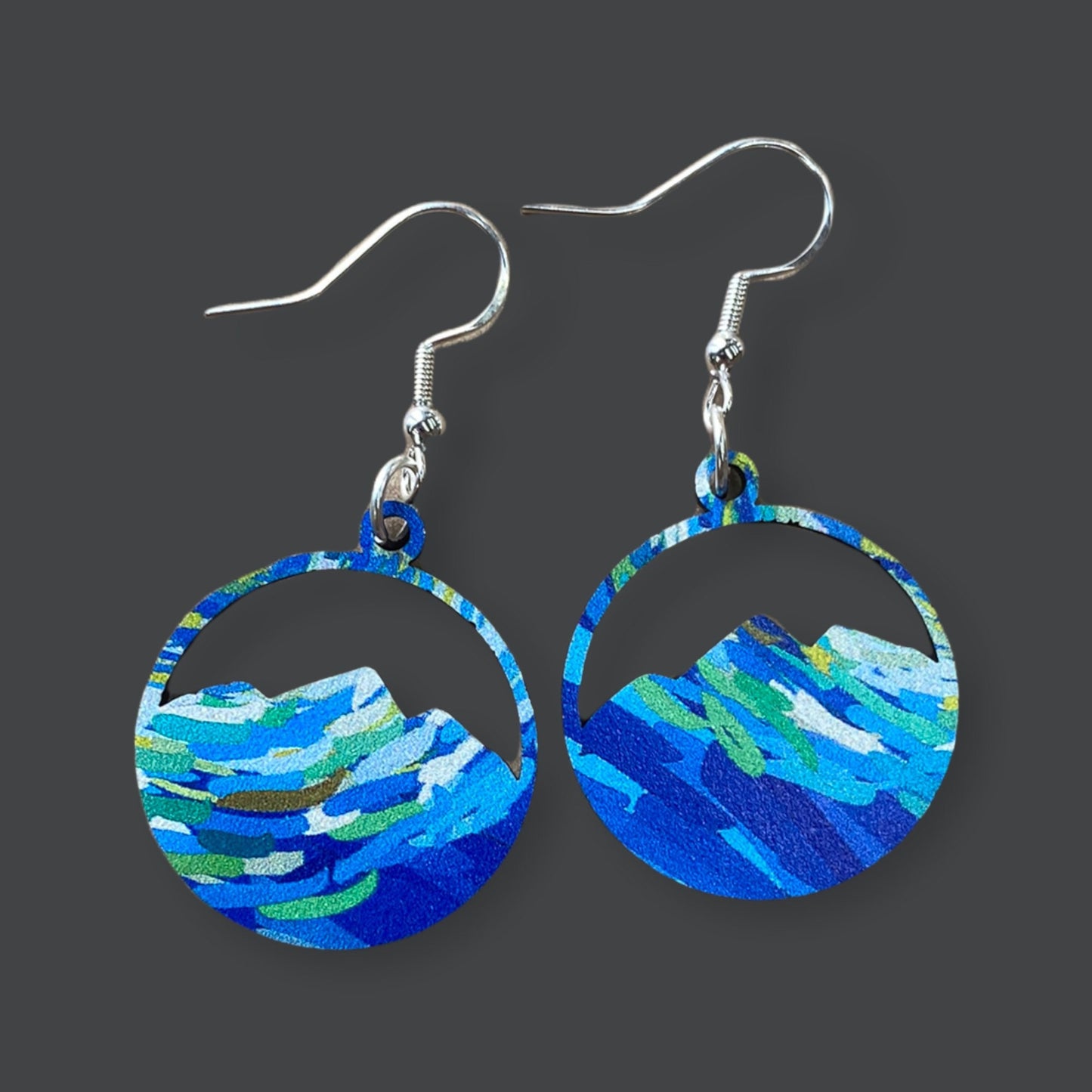 Van Gogh Inspired Mountain Dangle Earrings
