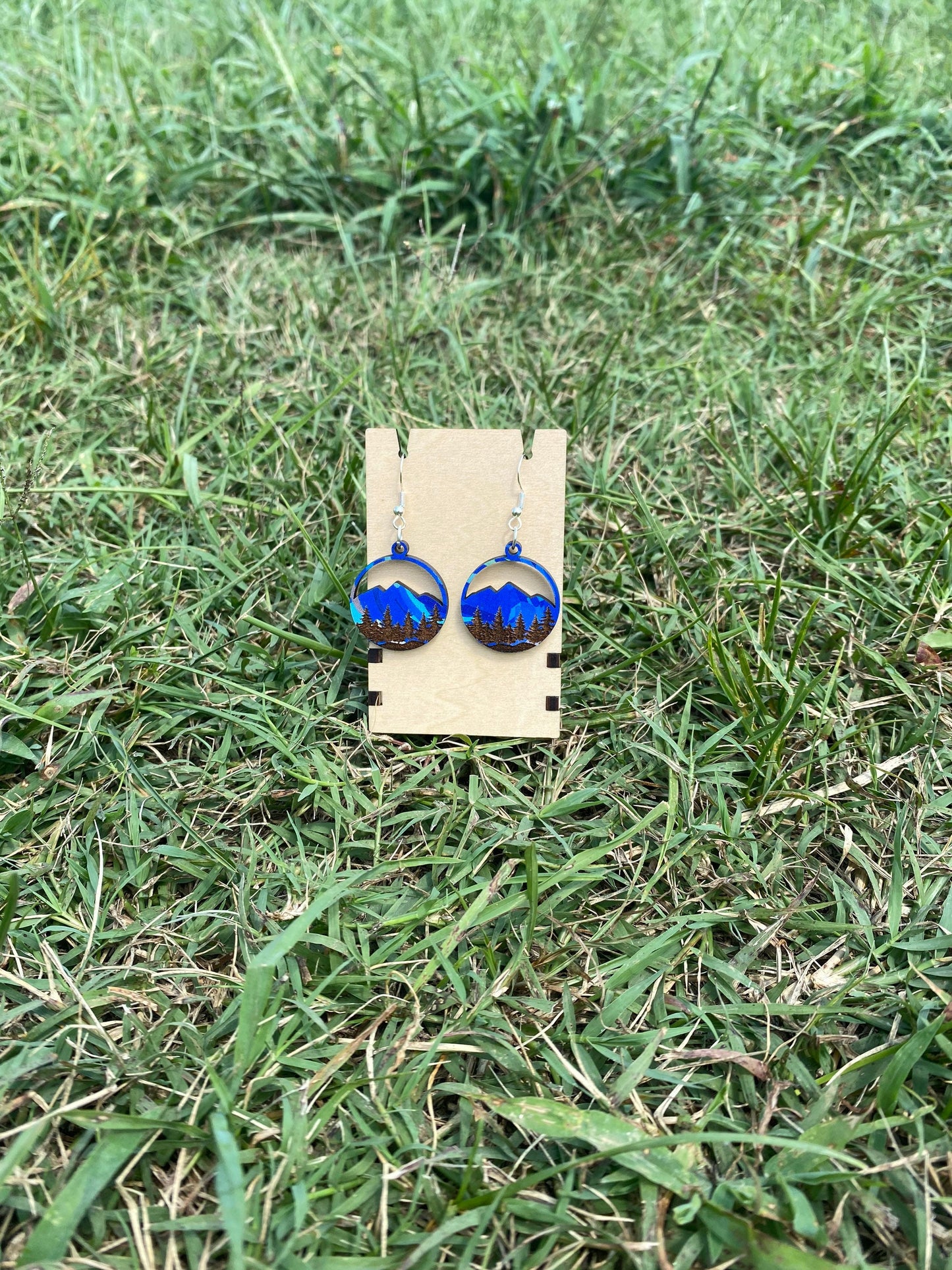 Van Gogh Inspired Mountain Dangle Earrings