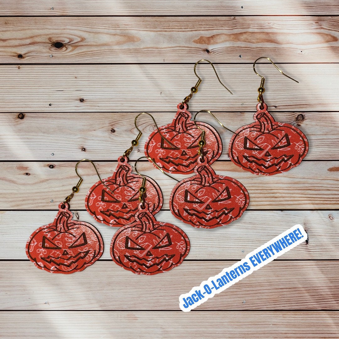 Pumpkin Earrings | Jack-O-Lantern Fall Fashion Earrings