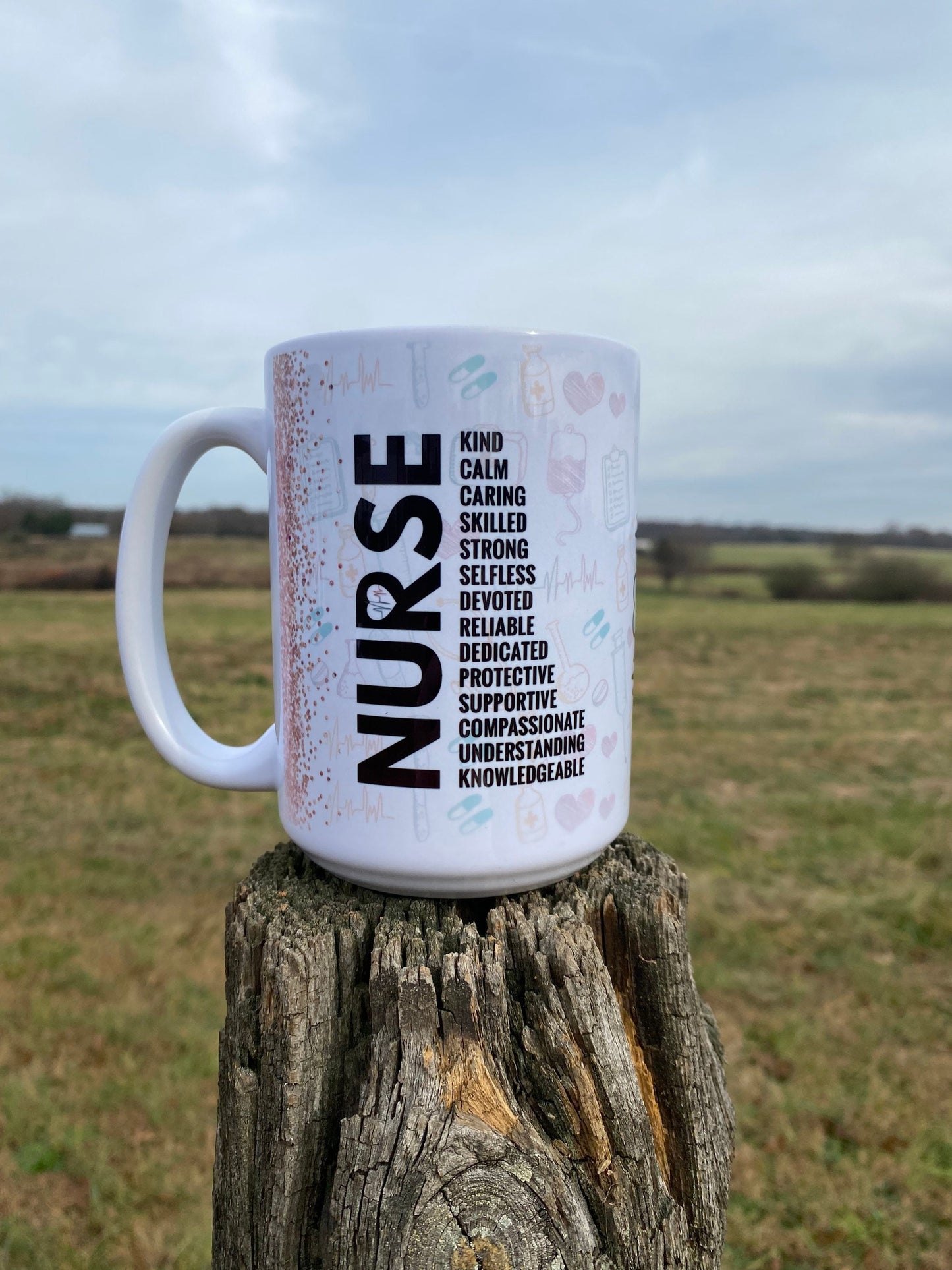 Hashtag Nurse Life Coffee Mug - Durable 15 Oz Large Ceramic Mug w/ Dishwasher & Microwave Safe Properties | Gift For Nurse Co-Worker